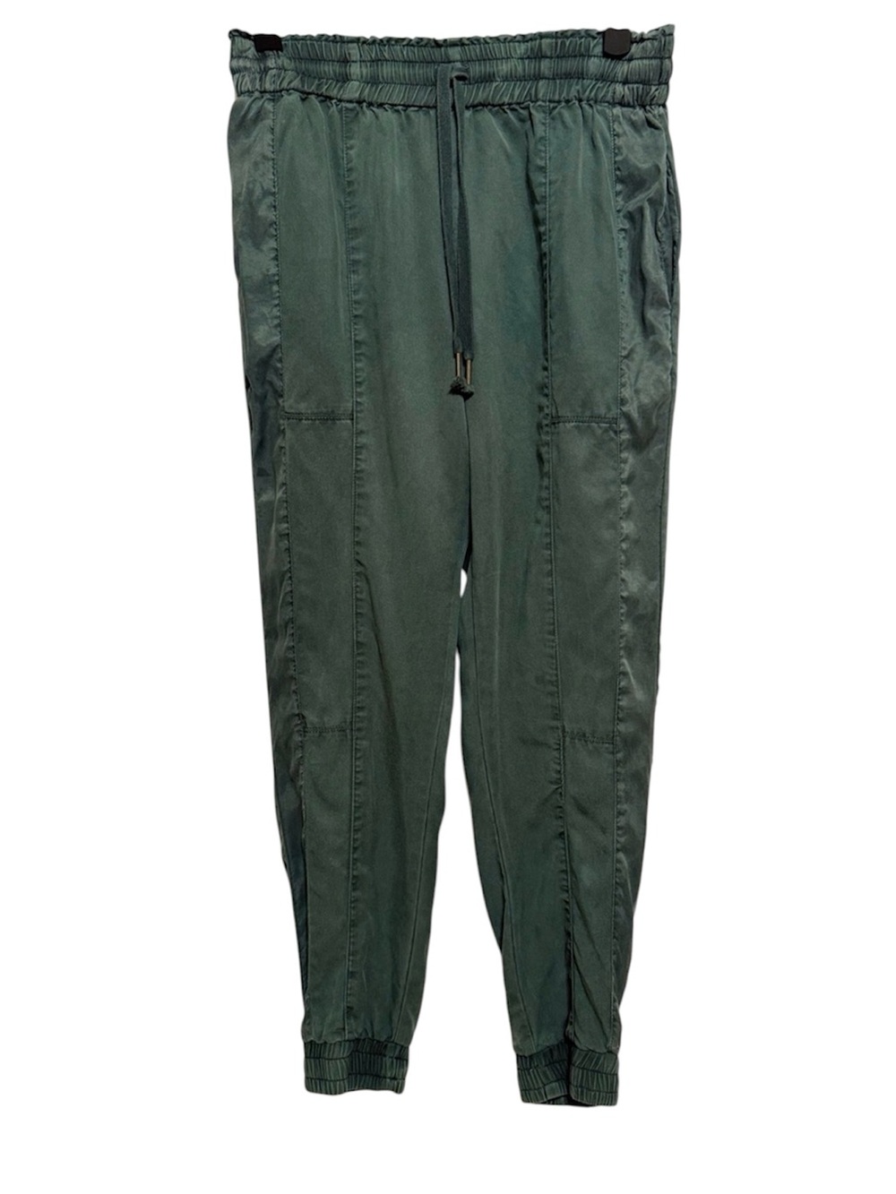 YFB Young, Fabulous & broke green satin tencel joggers